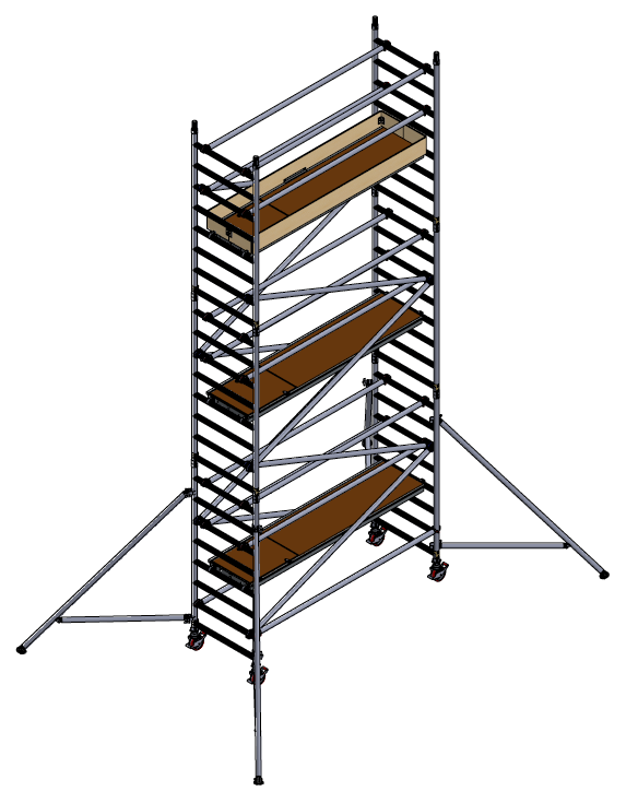 Alumiiniumtorni h=6.2m, 250x85 MN250 BOSS Clima analoog